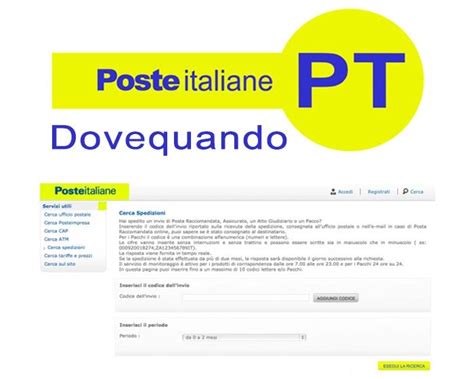 Trova spedizione Poste Italiane .